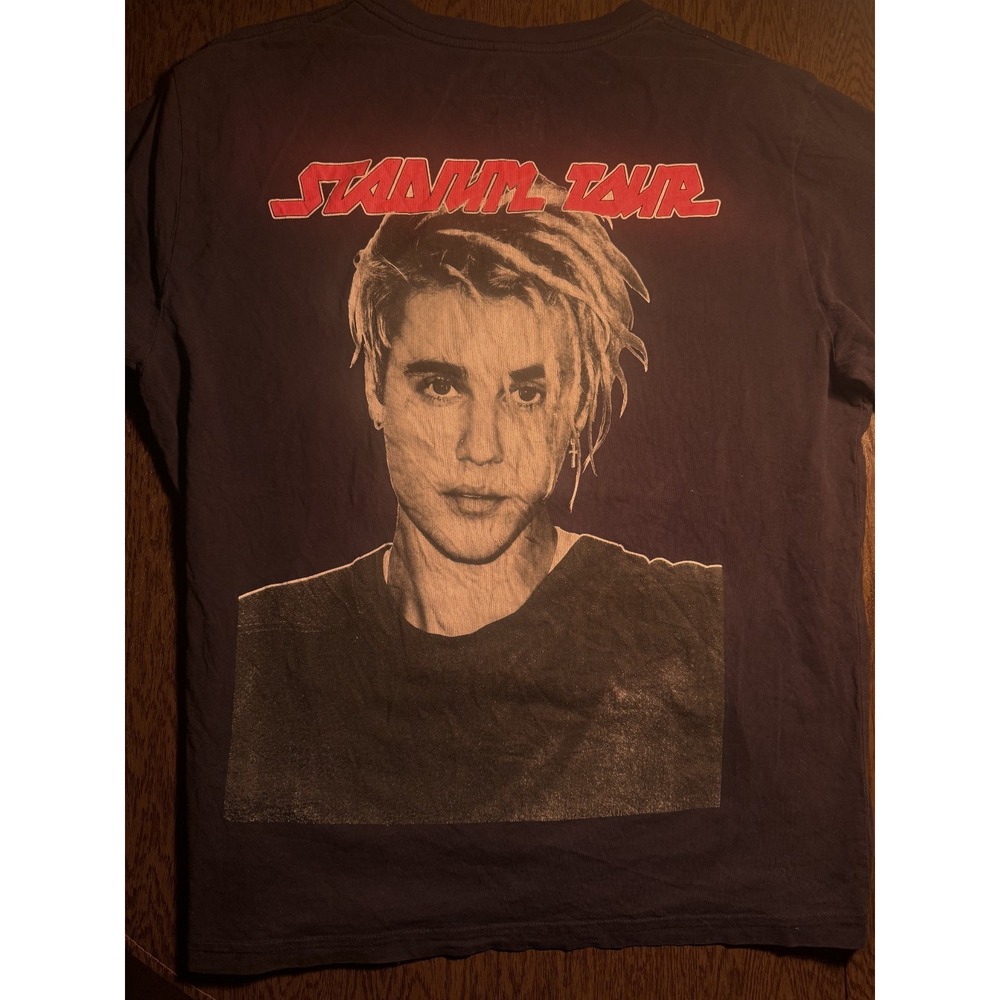 Justin Bieber Stadium Tour T Shirt XL Concert Band Tee Pop RapTeam B 2017
